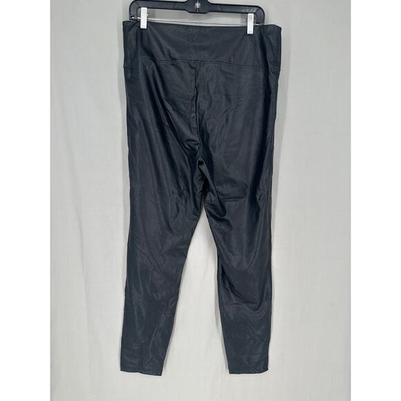 Boston Proper Faux Leather Leggings Womens Large Black Aspen Pull On High Rise - Picture 4 of 7
